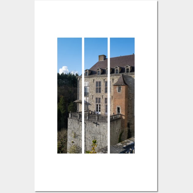 Modave Castle is also known as the Castle of the Counts of Marchin. Liege Province. Autumn sunny day. (vertical) Wall Art by fabbroni-art